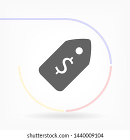 dollar tag vector icon eps10 , Lorem ipsum Flat design