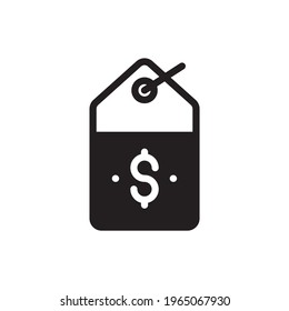 Dollar Tag Vector Solid Icon. Banking and Finance Symbol EPS 10 File