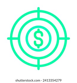 Dollar-Zielbild-Vektorgrafik