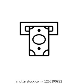 dollar terminal cash line simple icon