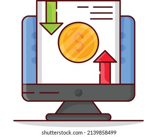 dollar transfer Vector illustration on a transparent background.Premium quality symmbols. vector line flat     icon for concept and graphic design.