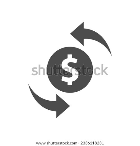 Dollar Turnover glyph vector icon isolated. Dollar Turnover stock vector icon for web, mobile app and ui design