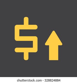 Dollar up,increase,growth icon