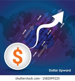 Dollar upward movement concept design