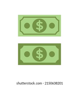 Dollar USA icon. Symbol of money and value. US currency banknote.