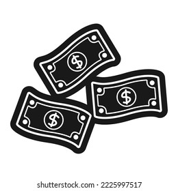 Dollar V39 Patch Streetwear, Urban Design Black and White Color Patch Commercial Use