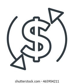 Dollar Valuation Vector Icon