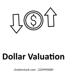Dollar valuation Vector Icon Fully Editable

