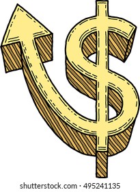 Dollar value increase (vector)