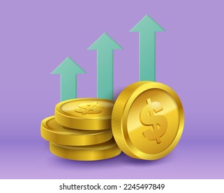 Dollar value or interest that go up or down according to the global economy. EPS file.
