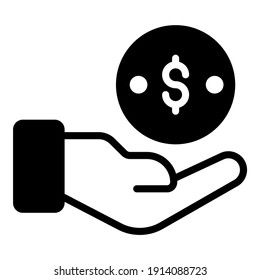 dollar vector black icon, shopping and discount sale icon.