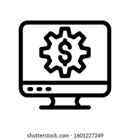 dollar vector color line icon 