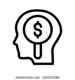 dollar vector color line icon 