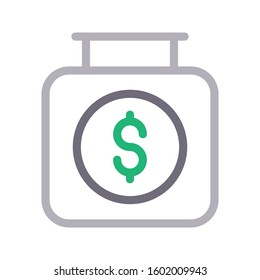 dollar vector color line icon 