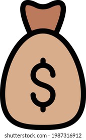 Dollar-Vektorfarbensymbol