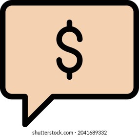 icono de línea de color de vector de dólar