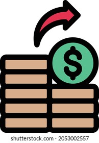 Dollar-Vektorfarbensymbol