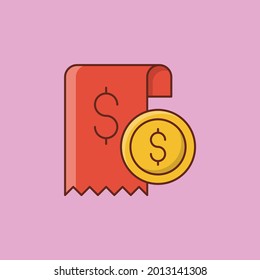dollar vector flat color icon