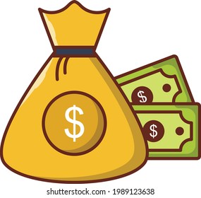 dollar vector flat colour icon
