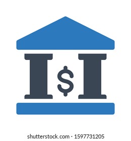 dollar vector glyph color icon 