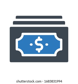 dollar vector glyph color icon 