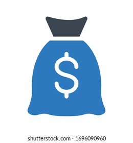 dollar vector glyph color icon 