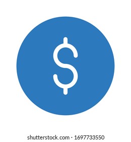 dollar vector glyph color icon 