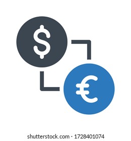 dollar vector glyph color icon 