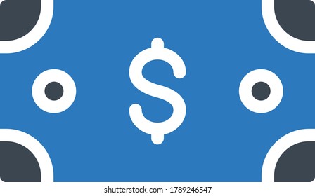 dollar vector glyph color icon 