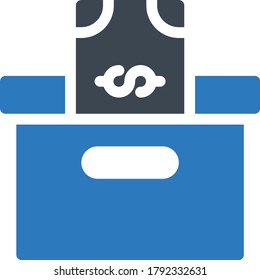 dollar vector glyph color icon 