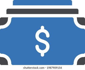dollar vector glyph color icon
