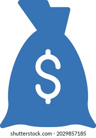 icono de color de glifo vectorial de dólar