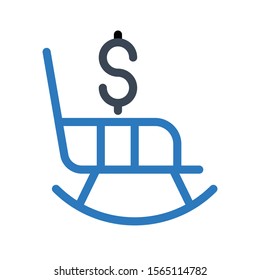 dollar vector glyph colour icon 
