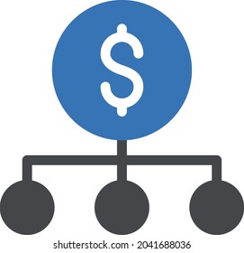 dollar vector glyph colour  icon