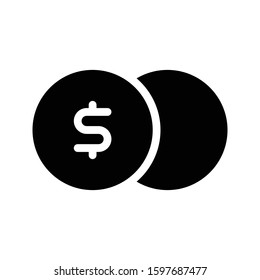 dollar vector glyph flat icon 