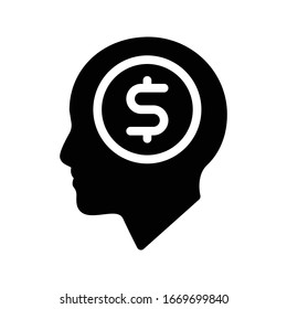 dollar vector glyph flat icon 