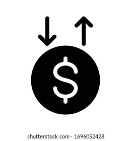 dollar vector glyph flat icon 