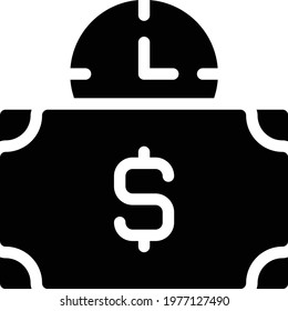 dollar vector glyph flat icon