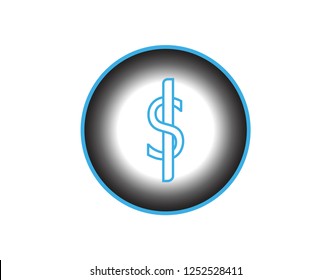 Dollar vector icon.
