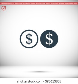 dollar vector icon 
