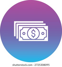 Icono de Vector de dólar. Se puede utilizar para aplicaciones de impresión, móviles y de Web.