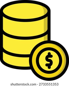 Dollar Vector Icon Design Illustration