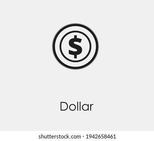 Dollar vector icon. Editable stroke. Symbol in Line Art Style for Design, Presentation, Website or Apps Elements. Pixel vector graphics - Vector