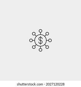 Dollar vector icon illustration sign
