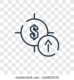 Dollar vector icon isolated on transparent background, Dollar logo concept
