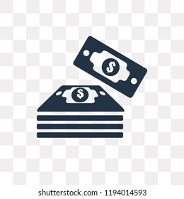 Dollar vector icon isolated on transparent background, Dollar transparency concept can be used web and mobile