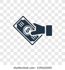 Dollar vector icon isolated on transparent background, Dollar transparency logo concept