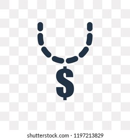 Dollar vector icon isolated on transparent background, Dollar transparency concept can be used web and mobile
