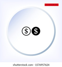 Dollar vector icon , lorem ipsum Flat design