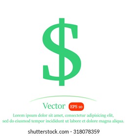 Dollar vector icon. Money symbol.